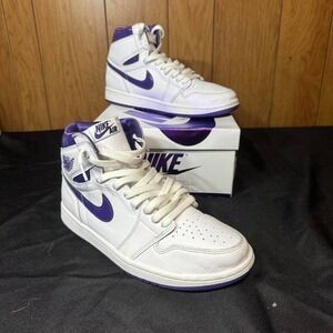 Nike Air Jordan 1 Retro High Purple Thunder trainers Size 9.5‎ Womens